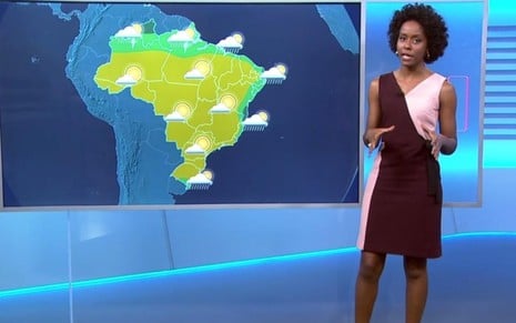 Maria Julia Coutinho comanda a previsão do tempo no JN e a partir de sábado (16) também será plantonista - Reprodução/TV Globo