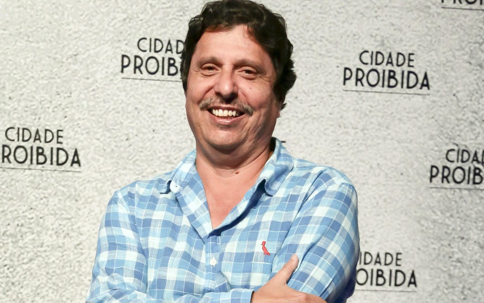 Mauro Wilson no lançamento da série Cidade Proibida em 2017: ele quer virar autor de novela - Marilia Cabral/TV Globo