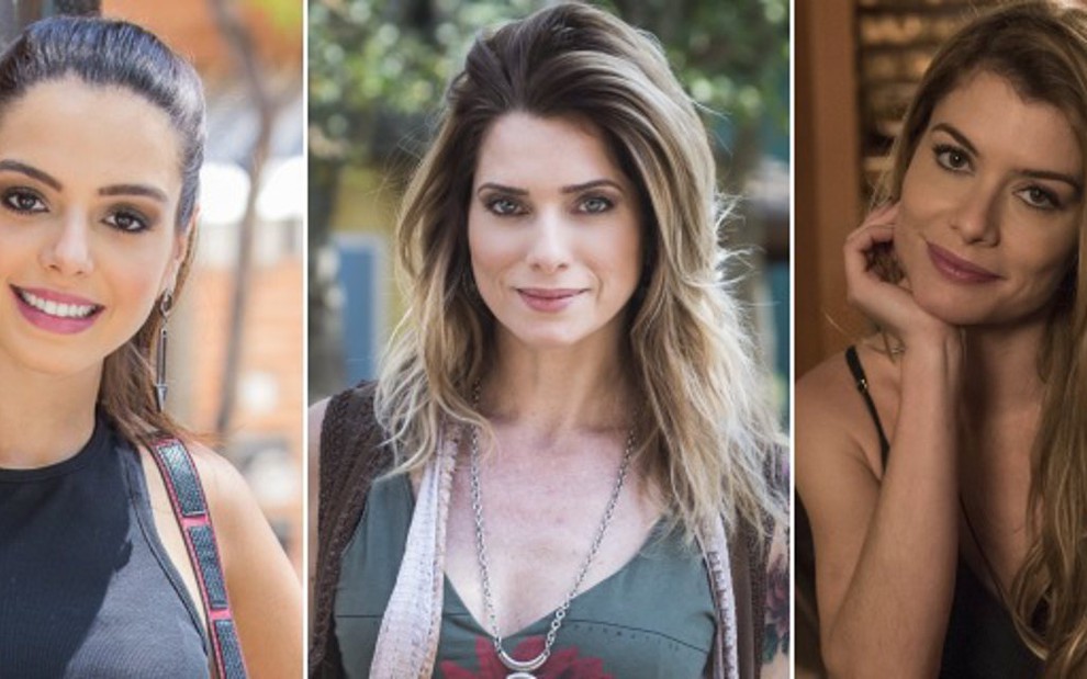 Giovanna Lancellotti, Letícia Spiller e Alinne Moraes usam make dark em suas personagens - Divulgação/TV Globo