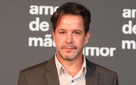 O ator Murilo Benício em evento de lançamento da novela Amor de Mãe