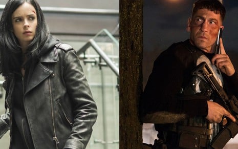 Krysten Ritter como Jessica Jones e Jon Bernthal em Justiceiro: fim da linha para a Marvel na Netflix - Fotos: Divulgação/Netflix