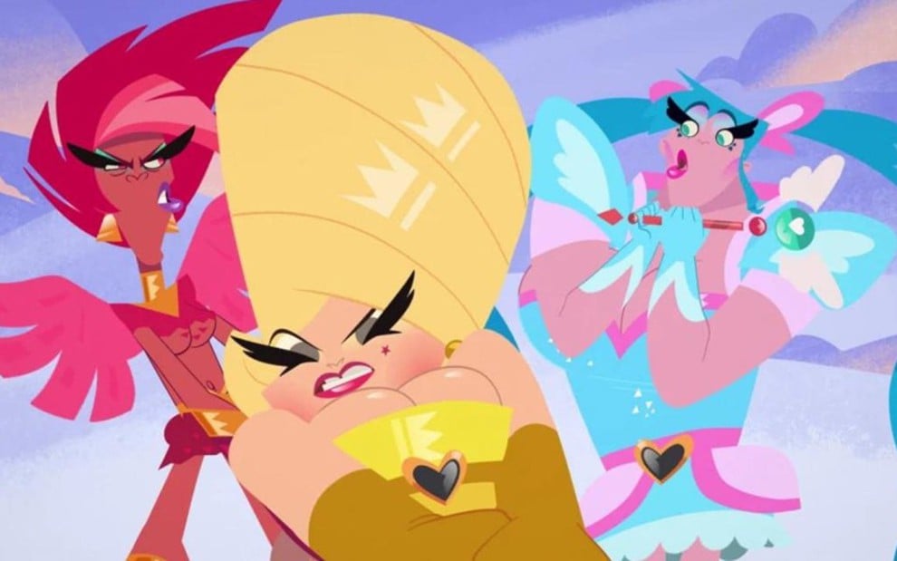 Scarlet, Lemon e Safira, as três protagonistas da animação brasileira Super Drags, da Netflix - Divulgação/Netflix