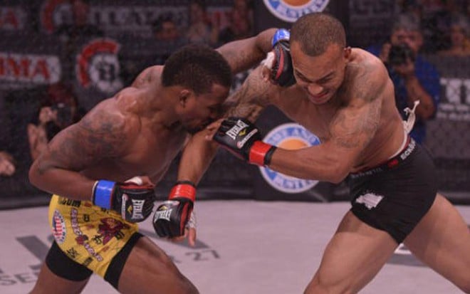 Luta entre LaRue Burley e Bubba Jenkins organizada pela Bellator MMA, que fez acordo com o Fox Sports - Divulgação/Bellator MMA