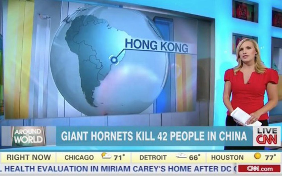 CNN exibe Hong Kong na América do Sul - Reprodução/CNN