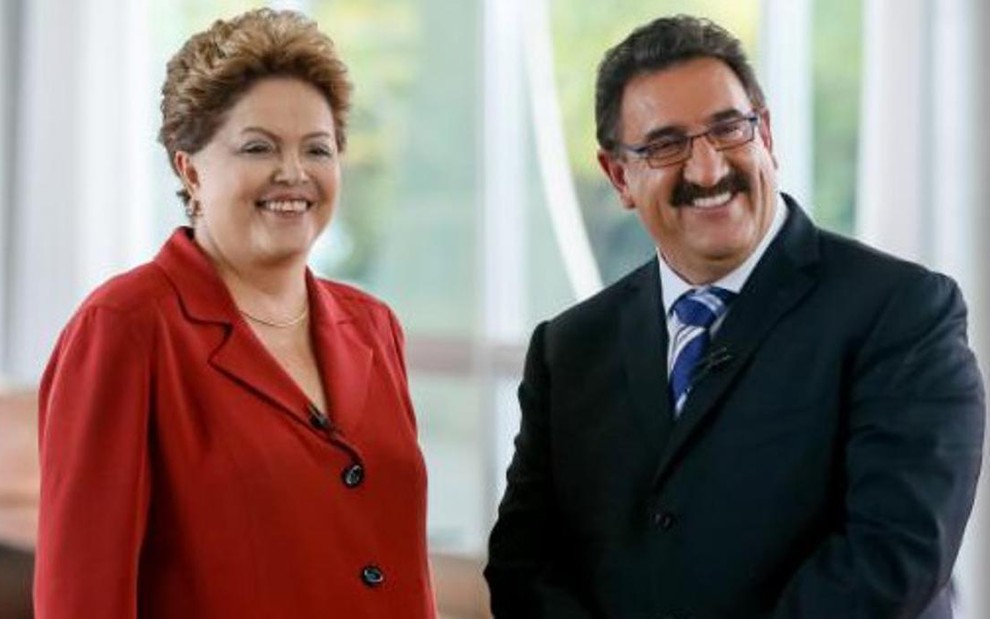 A presidente Dilma Rousseff e o apresentador Ratinho, do SBT, em Brasília - Roberto Stuckert Filho/PR