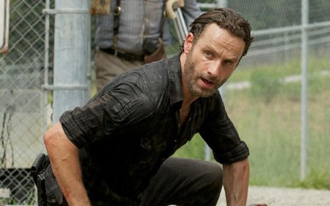 O ator Andrew Lincoln como Rick Grimes, personagem principal da série The Walking Dead - Divulgação/AMC
