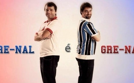 Eduardo Mendonça e Rafael Guerra, atores da série Gre-Nal é Gre-Nal, da emissora gaúcha RBS TV - Divulgação/RBS TV