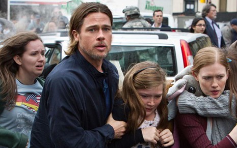 O ator Brad Pitt em cena de Guerra Mundial Z, filme que estreia no serviço de video-on-demand Now - Divulgação