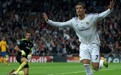 Cristiano Ronaldo, do Real Madrid, comemora gol contra a Juventus na Liga dos Campeões da Europa - Divulgação/UEFA