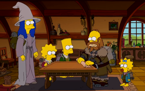 A família The Simpsons entra no mundo de The Hobbit em abertura de episódio da 25ª temporada - Reprodução
