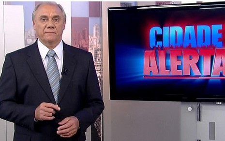 Marcelo Rezende, apresentador do Cidade Alerta, telejornal policial da Record - Reprodução/TV Record