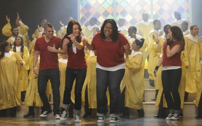 Elenco de Glee canta Like a Prayer, apresentada no episódio The Power of Madonna, na primeira temporada (2010) - Divulgação/Fox