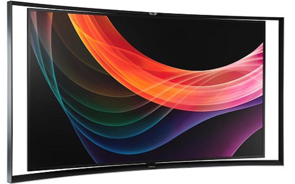 TV Oled de 55 polegadas da Samsung; curvatura da tela evita distorções na imagem - Divulgação/Samsung