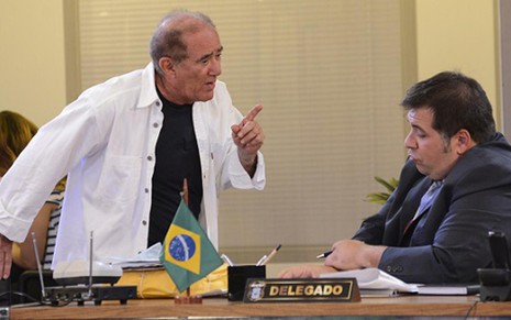 Renato Aragão e Leandro Hassum em cena de Divertics, novo programa humorístico da Globo - Raphael Dias/TV Globo