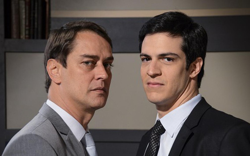Eron (Marcello Antony) e Félix (Mateus Solano) viram rivais na novela Amor à Vida, da Globo - RAPHAEL DIAS/GLOBO