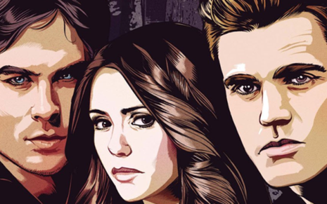 Triangulo amoroso de The Vampire Diaries agora como personagens de história em quadrinhos - Divulgação/DC Comics
