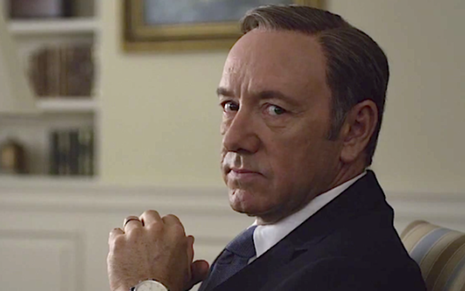 O ator Kevin Spacey como o vice-presidente Francis Underwood em House of Cards, série original da Netflix - Divulgação/Netflix