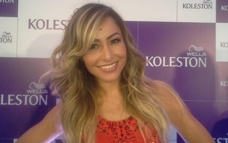 A apresentadora Sabrina Sato em evento para promover marca de tintura de cabelos - Márcia Pereira/NTV