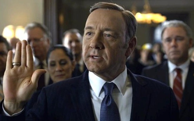 O ator Kevin Spacey como Francis Underwood em House of Cards, uma das séries originais da Netflix - Divulgação/Netflix