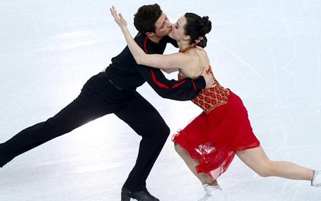 A dupla Scott Moir e Tessa Virtue, do Canadá, disputa patinação livre nos Jogos Olímpicos de Inverno - Divulgação/Sochi