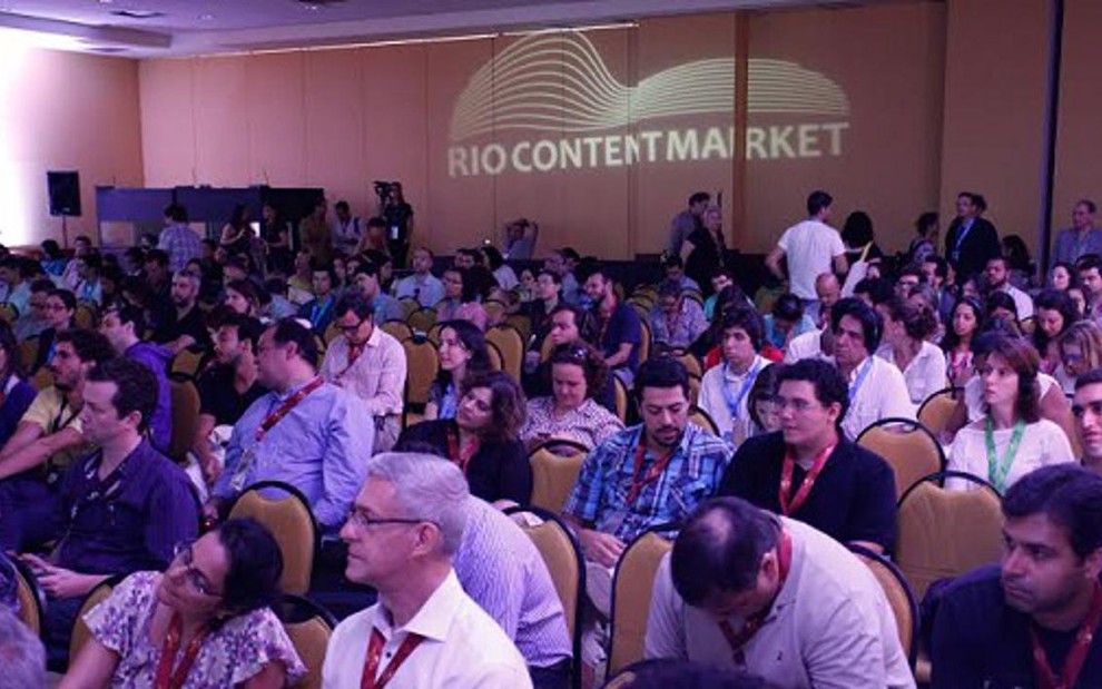 Profissionais do mercado audiovisual assistem a palestra no RioContentMarket 2013, no Rio de Janeiro - Divulgação/ABPITV