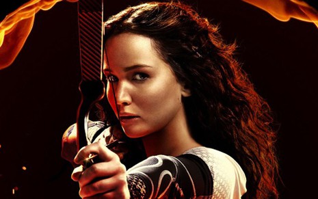 A atriz Jennifer Lawrence interpreta Katniss Everdeen em Jogos Vorazes - Em Chamas - Divulgação/Telecine