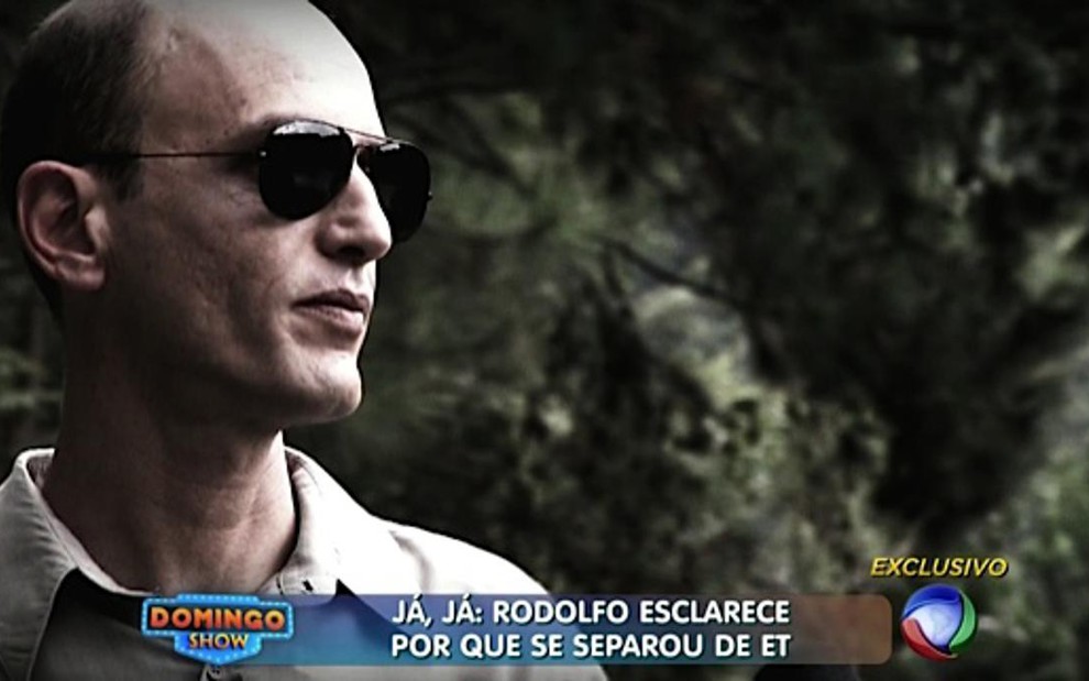 Rodolfo Carlos em reportagem exibida pelo Domingo Show; programa perdeu para a Globo - Reprodução