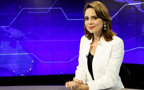 Rachel Sheherazade no estúdio do SBT Brasil; jornalista nega que pensou em ser demitida pelo SBT - Lourival Ribeiro/SBT
