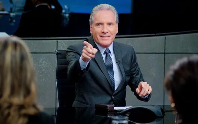 O apresentador Roberto Justus 'demite' em sala de reunião de Aprendiz, reality show da Record - Antônio Chahestian/TV Record