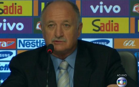 O técnico Luiz Felipe Scolari anuncia a convocação da seleção brasileira para a Copa do Mundo - Reprodução/TV Globo