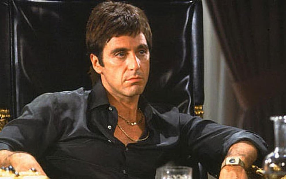 Cena do filme Scarface, de 1983, no qual Al Pacino interpretava o mafioso Tony Montana - Divulgação
