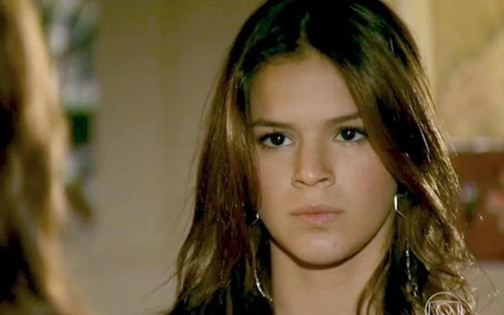 A atriz Bruna Marquezine (Luiza) em cena da novela das nove da TV Globo, Em Família - Reprodução/TV Globo