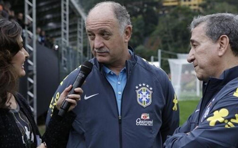 Fátima Bernardes entrevista o técnico Luiz Felipe Scolari no Encontro de segunda (26) - Reprodução/TV Globo
