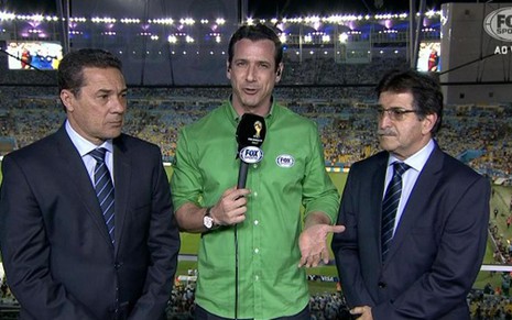 Vanderlei Luxemburgo, Hamilton Rodrigues e Renê Simões em transmissão no Fox Sports - Reprodução/Fox Sports