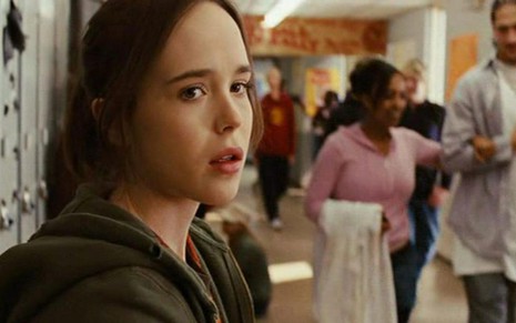 A atriz Ellen Page em cena do longa-metragem Juno, pelo qual ganhou um Globo de Ouro - Divulgação