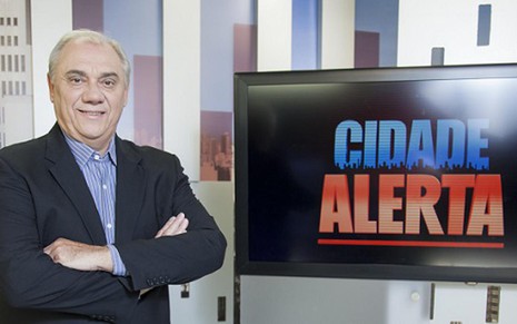 O apresentador Marcelo Rezende comanda o Cidade Alerta na Rede Record - Edu Moraes/TV Record