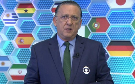 Galvão Bueno comenta Argentina x Holanda no Jornal Nacional; narrador transmitirá despedida do Brasil - Reprodução/TV Globo