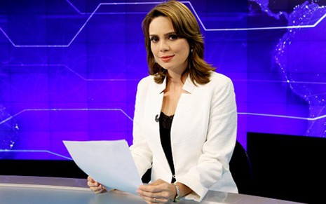Rachel Sheherazade no estúdio do SBT Brasil; jornalista poderá voltar a emitir opinião após eleições - Lourival Ribeiro/SBT
