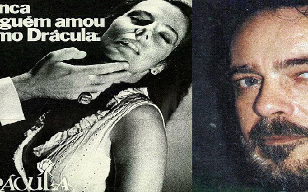 Fotomontagem com reportagens sobre Drácula, novela que começou em 1980 na Tupi e terminou na Band - Reprodução