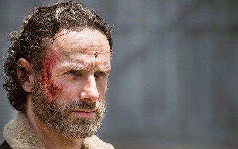 O ator Andrew Lincoln como Rick Grimes em cena da quinta temporada de The Walking Dead - Divulgação/AMC