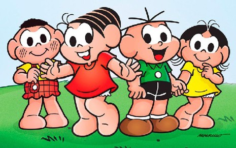 Cascão, Mônica, Cebolinha e Magali formam a Turma da Mônica; animação ganha especial no Cartoon Network - Divulgação/MSP