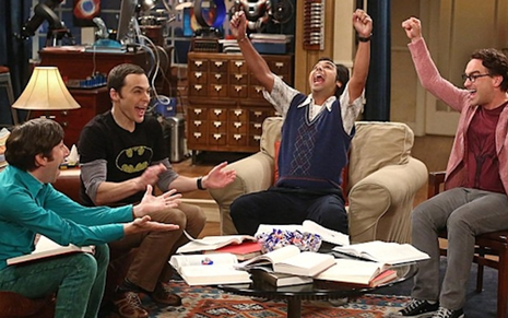 Simon Helberg, Jim Parsons, Kunal Nayyar e Johnny Galecki em cena de The Big Bang Theory - Divulgação/CBS