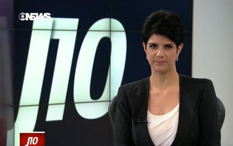 A jornalista Mariana Godoy durante apresentação do Jornal das Dez da última quinta-feira (2) - Reprodução/GloboNews