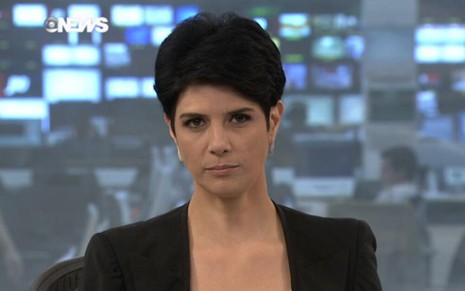 A jornalista Mariana Godoy durante apresentação de seu último Jornal das Dez, no dia 2 - Reprodução/TV Globo