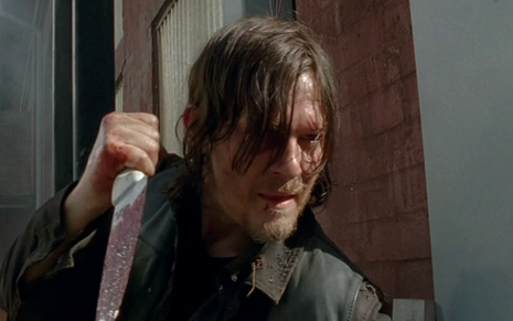 Norman Reedus como Daryl Dixon no episódio de estreia da quinta temporada de The Walking Dead - DIvulgação/AMC