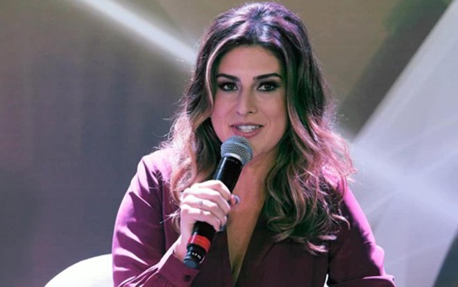 A atriz Fernanda Paes Leme durante apresentação do reality show SuperStar à imprensa  - Fábio Rocha/TV Globo