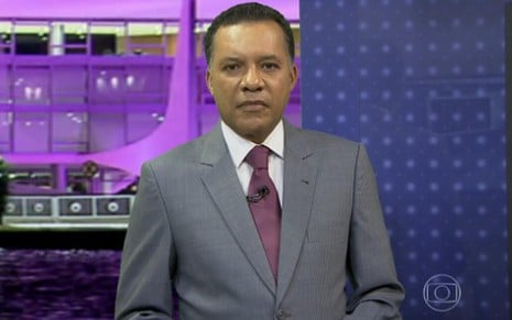 O jornalista Heraldo Pereira apresenta a pesquisa eleitoral no Jornal da Globo, na madrugada desta terça (21) - Reprodução/TV Globo