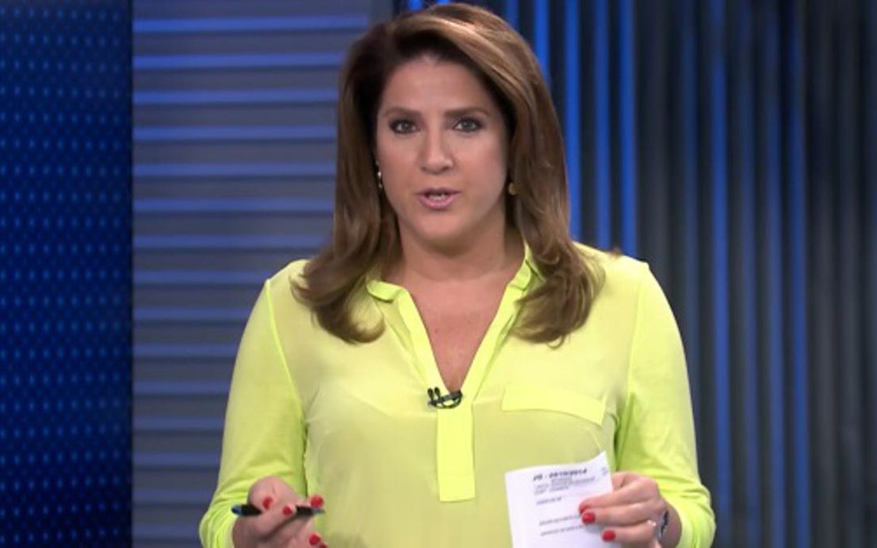 Christiane Pelajo no Jornal da Globo; telejornal teve a maior audiência em 2014 na sexta-feira (24) - Reprodução/TV Globo