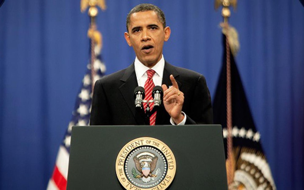 O presidente dos EUA, Barack Obama, fala ao público na Casa Branca; ex-redator cria série política  - Divulgação/White house