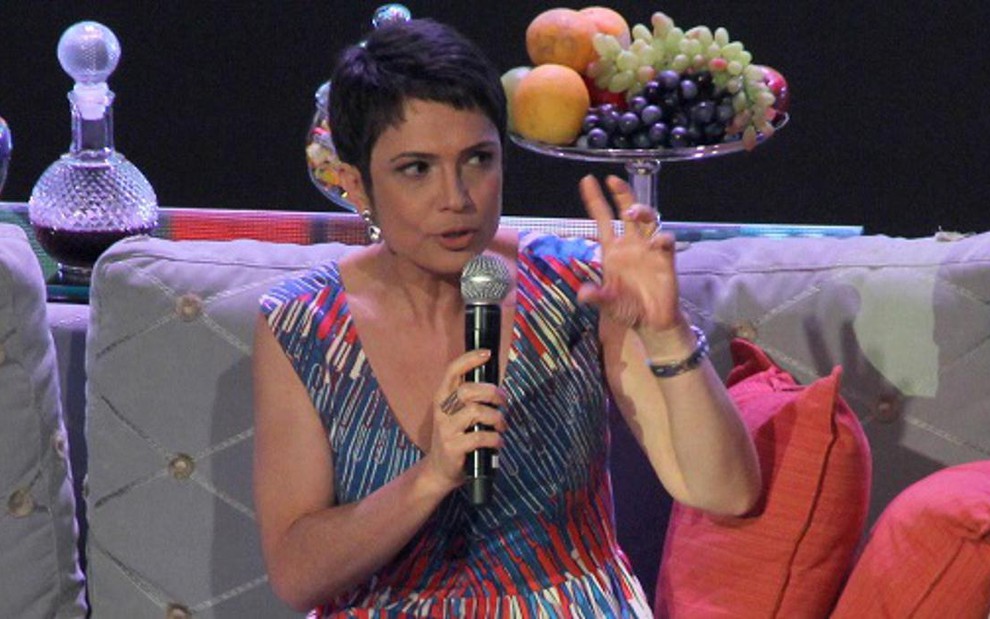 Sandra Annenberg em evento em que a Globo fez balanço de ações sociais, na quarta (26) no Rio de Janeiro - ALEX PALAREA/AGNEWS